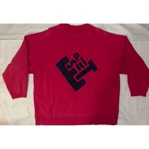 Vintage 80s Esprit De Corp Group Hot Pink Sweatshirt Navy Logo Large paper tag